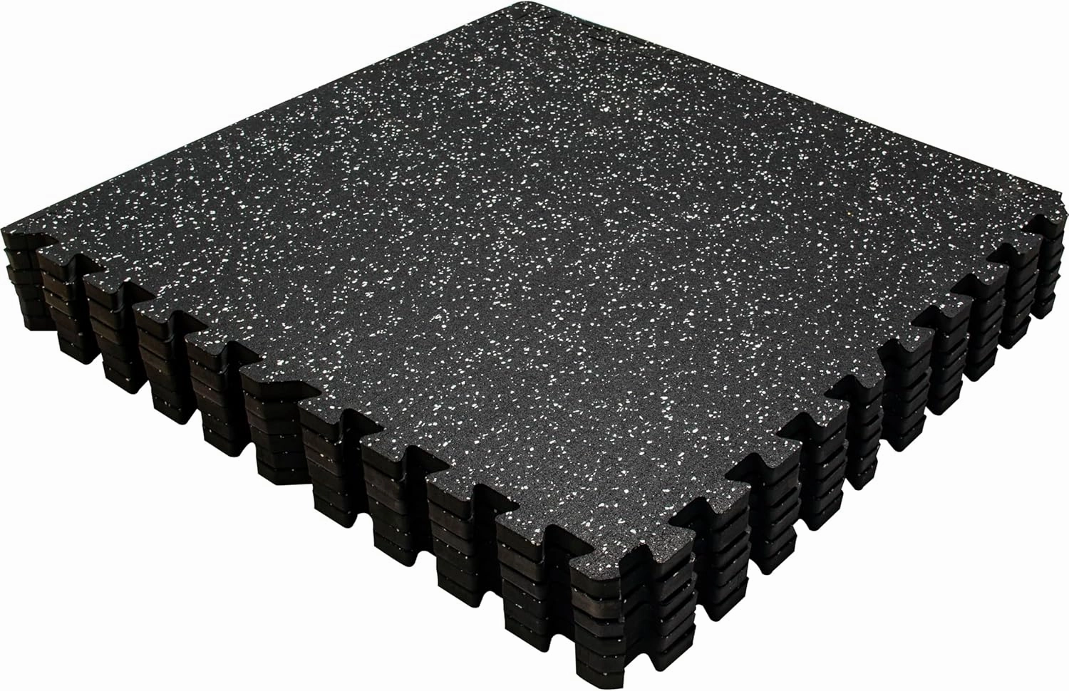 0.6 Inch 6 Tiles 24 SQ FT Rubber Gym Flooring for Home Gym Mat,Thick Interlocking EVA Foam Gym Flooring Tiles, Exercise Workout Rubber Floor Tile, Equipment Floor Padding Puzzle Title Gym Matt