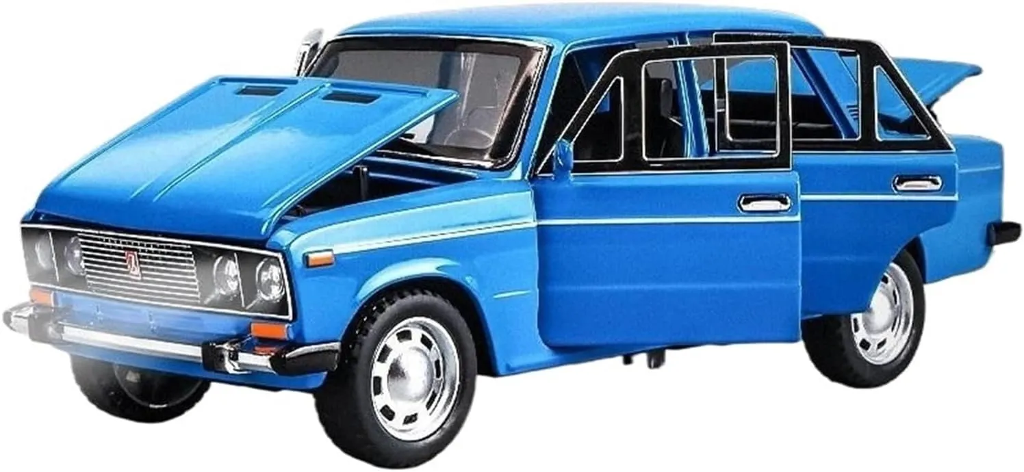 1 24 for Lada NIVA Classic Car Alloy Car Model Diecast Metal Vehicles Enthusiasts Model Simulation Collection Gift Simulation Vehicle Playset(Blue)