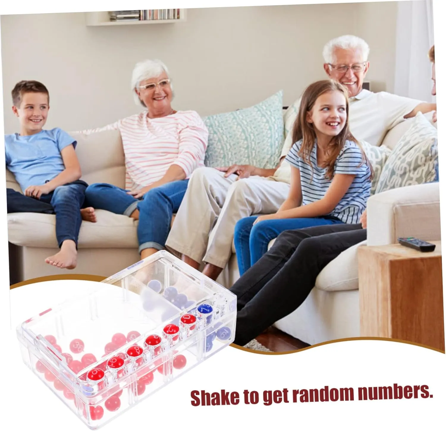 1 Set Analog Number Picker Number Toys Mini containers Portable Game Console lotto Game Bingo Machine Elevated Balls Supplies Games Machine Picker Plastic