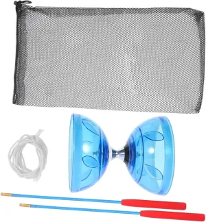 1 Set Three Bearing Diabolo Classic Diabolo Plaything Diabolo for The Elderly Juggling Diabolo Chinese Yoyo Toy Diabolo Ball Toy Fitness Toy Double-end Diabolo Toy Chinese yoyo(Blue)