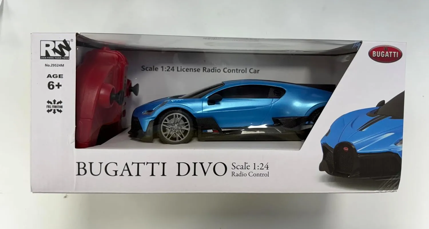 100 CLASSIC Remote Control Car, 1:24 Scale RC Sport Racing Toy Car, Compatible with Bugatti DIVO Model Vehicle for Boys Girls Adult (Blue)
