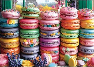 1000 Piece Puzzles for Adults,Food Jigsaw Puzzle,Macaroon Palette Jigsaw Puzzles 1000 Pieces,Creative Games and Easter Gifts Home Decor Toy for Adults Elders (27.5"x19.6"), 1:1 Poster