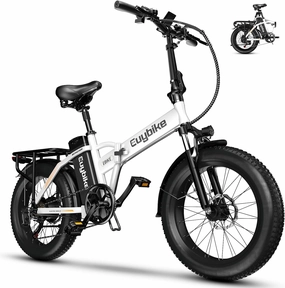 1000W Folding Electric Bike,48V 20AH Removable Battery E Bike,30 MPH,80 Miles Max Range Electric Bike for Adults,20" Fat Tire Foldable ebike,Adult Electric Bicycle for Commute Beach Snow