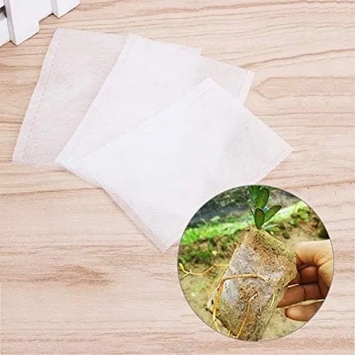 10Pcs/Bag SeEedling Bag Nursery Pots Environmental Degradation Portable Non-Woven Bag Nursery SeEedling Bag Gardening Supplies - (Color: 8x10 cm)