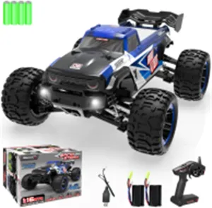 1/16 RC Car Remote Control Truck RC Refitted Metal Alloy Collectible Model Car, Storm 30MPH High Speed 4WD 2.4 GHz Off-Road Truck for Adults Boys (Blue)