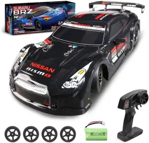 1:16 Scale Drift RC Car for Adult, 4WD Top Speed 30KM/H High Speed 2.4G Remote Control Long Range Electric Racing Cars Model - Black
