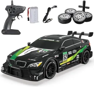 1:16 Scale Drifting RC Cars, 4WD RC Drift Car with LED, 2.4Ghz RC Race Car for Boys Age 6 7 8-12 13 14 Year Old, Birthday Gifts for Kids