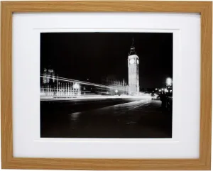 11x14 Natural Gallery Picture Frame with 8x10 and 8.5x11 Mat - Wide Molding - Includes both Attached Hanging Hardware and Desktop Easel - Frames and Mat Display Pictures Documents Certificates
