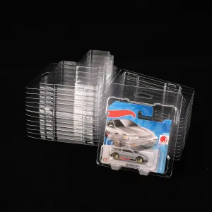 12 Pcs Protector Packs Compatible with Hot Wheels Short or European Cards Model Car Clamshell Cases Plastic Display Protective Case Clear Die Cast Car Blister Pack Covers