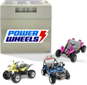 12-Volt Battery | Fits 12V Power Wheels Battery | Replacement Part 1001175653, 00801-0638, 00801-1869 | Replaces All Gray Rechargeable 12V Kids Car Batt - 12 Volt 12 Ah