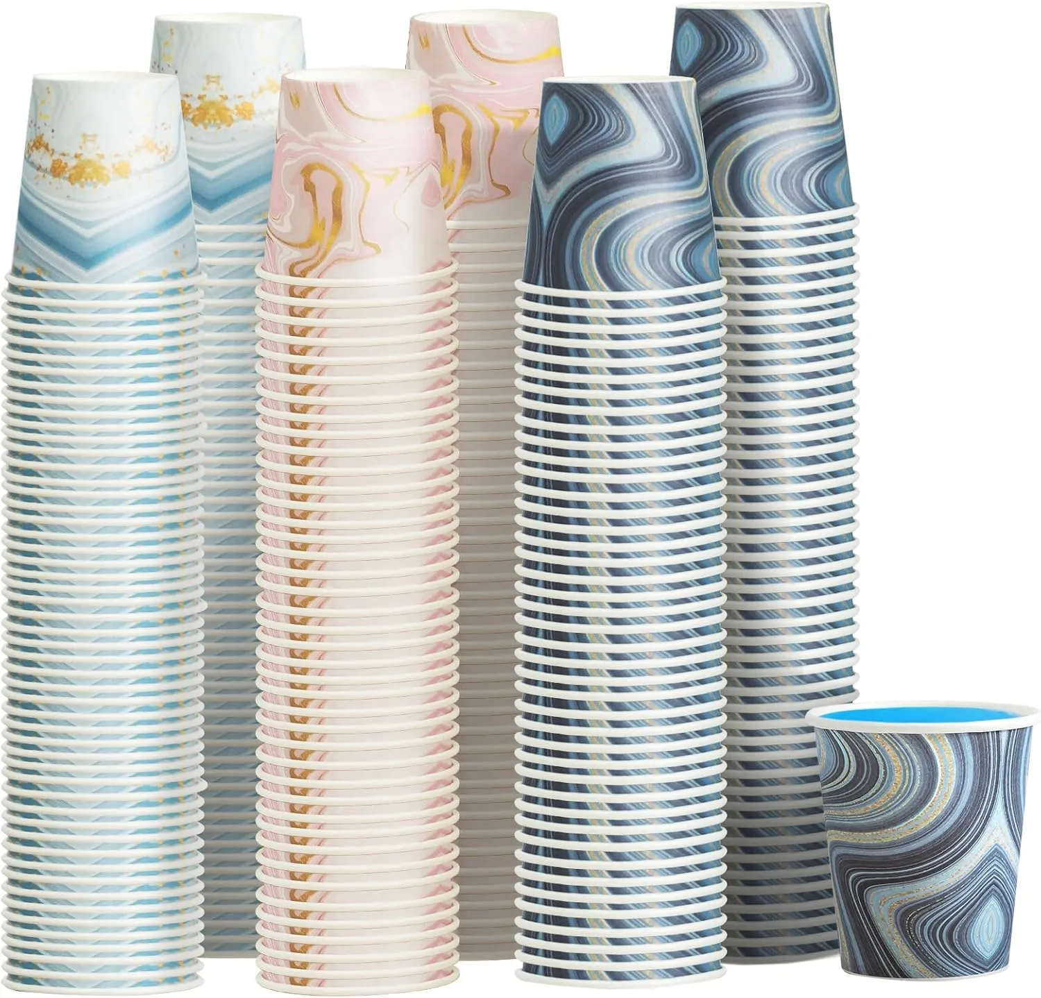 1200 Pack 3 oz Bathroom Cups, Disposable Paper Cups, Small Mouthwash Cups for Bathroom, Thick and Sturdy Snack Cups for Daily Use (European-style 1200Count)