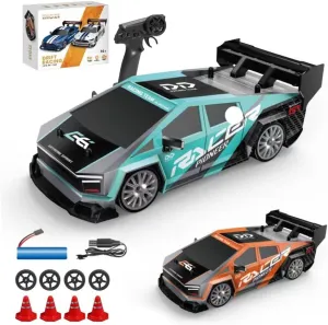 1/24 Scale High-Speed RC Drift Car, 2.4G 4WD Full Proportional Control RC Sport Car with 280 Strong Motor, RC Racing Toy for Racer Enthusiasts - 1 Battery