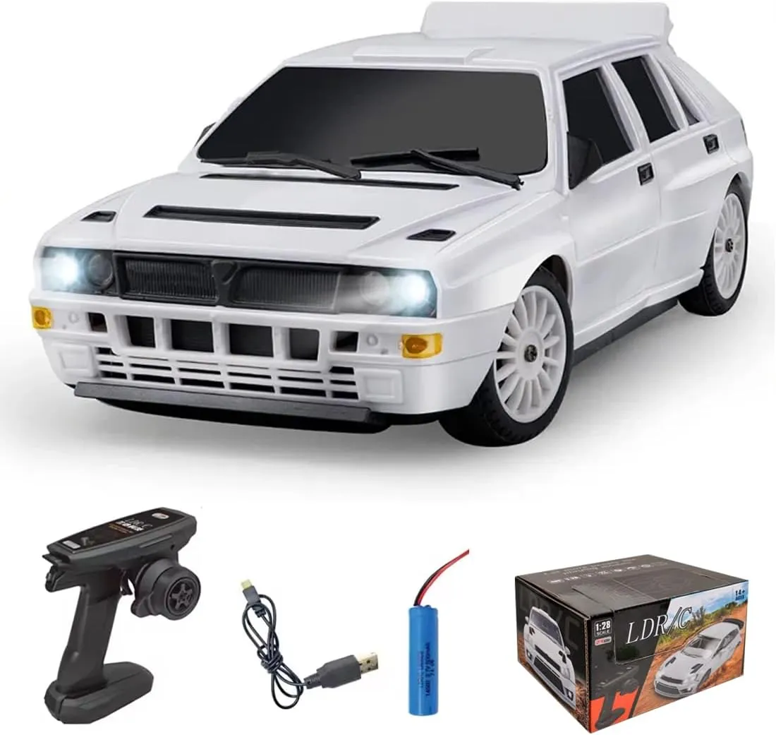 1/28 Scale Mini RC Drift Car for Adults, 4WD Full Proportional Drift Racing Car with LED Lights, High-Speed 10km/h RC Vehicle for Hobbyists & Teens -LD2803