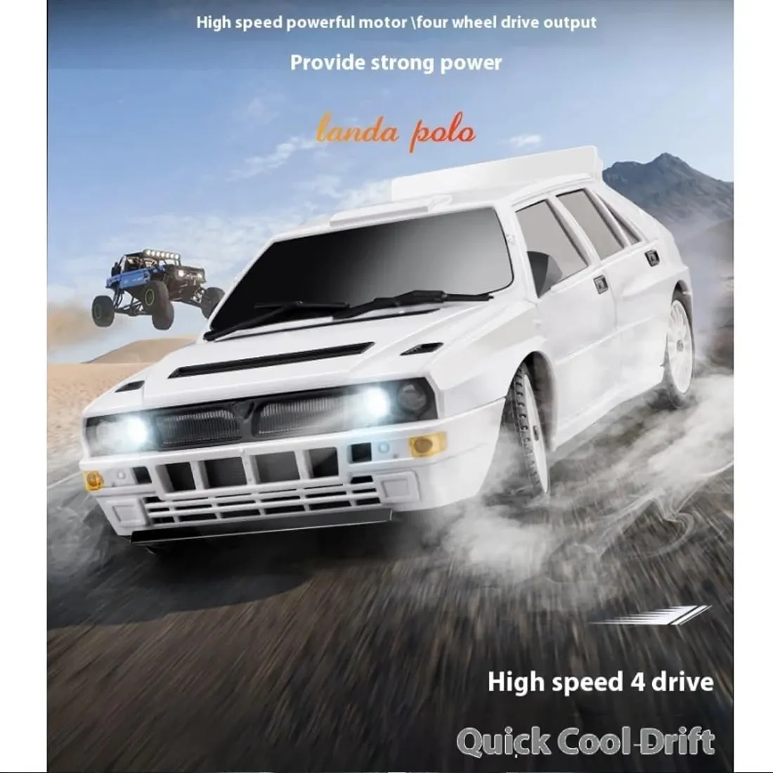 1/28 Scale Mini RC Drift Car for Adults, 4WD Full Proportional Drift Racing Car with LED Lights, High-Speed 10km/h RC Vehicle for Hobbyists & Teens -LD2803