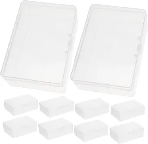 12pcs Clear Plastic Card Storage Boxes Stackable Organizer for Trading Cards and Crafts Compact Design for and Efficient Storage