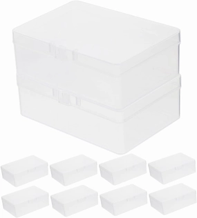 12pcs Clear Playing Card Storage Box Transparent Organizer for Game Cards Compact Stackable Design for and Daily Use