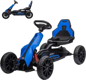 12V Electric Drift Kart for Kids, 7Ah Battery Powered, 35W Motor with Adjustable Speed, Safety Belt, and Shock Absorber; Maximum Load of 66 Lbs Electric Car Toy(Blue)