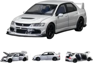 1:32 for Lancer Evolution Racing Diecast Metal Toy Car Model(Silver)