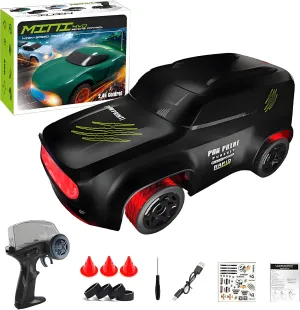1/64 Scale Mini Drift RC Car, 2.4G 4WD High Speed Remote Control Car, Desktop Racing Sports Cars Model for Adult with Colored Lights