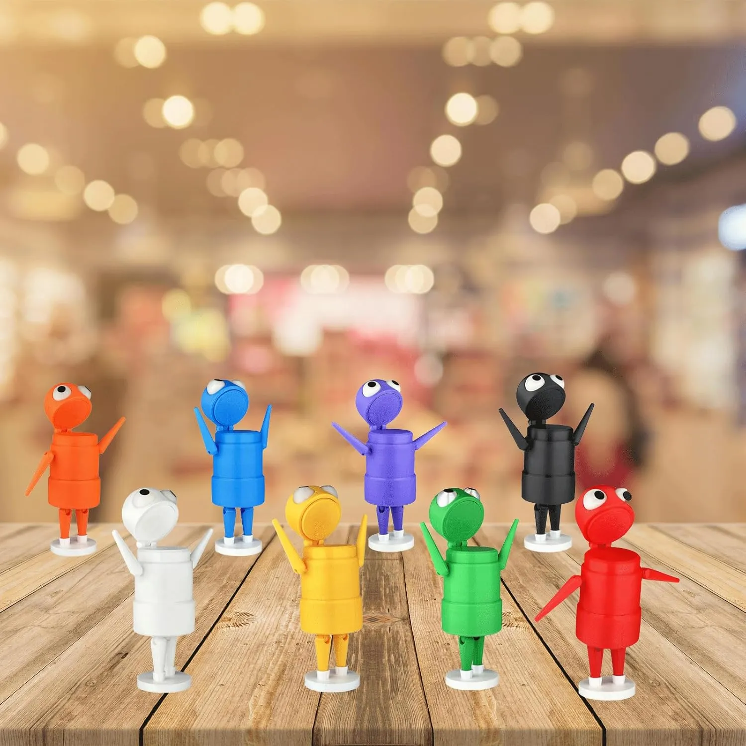 16PCS 3D Printed REPO Robot Character with Keychain REPO Posable Articulated Horror Game Collectible Model for Desktop Display - Gift for Fans Friends & Family
