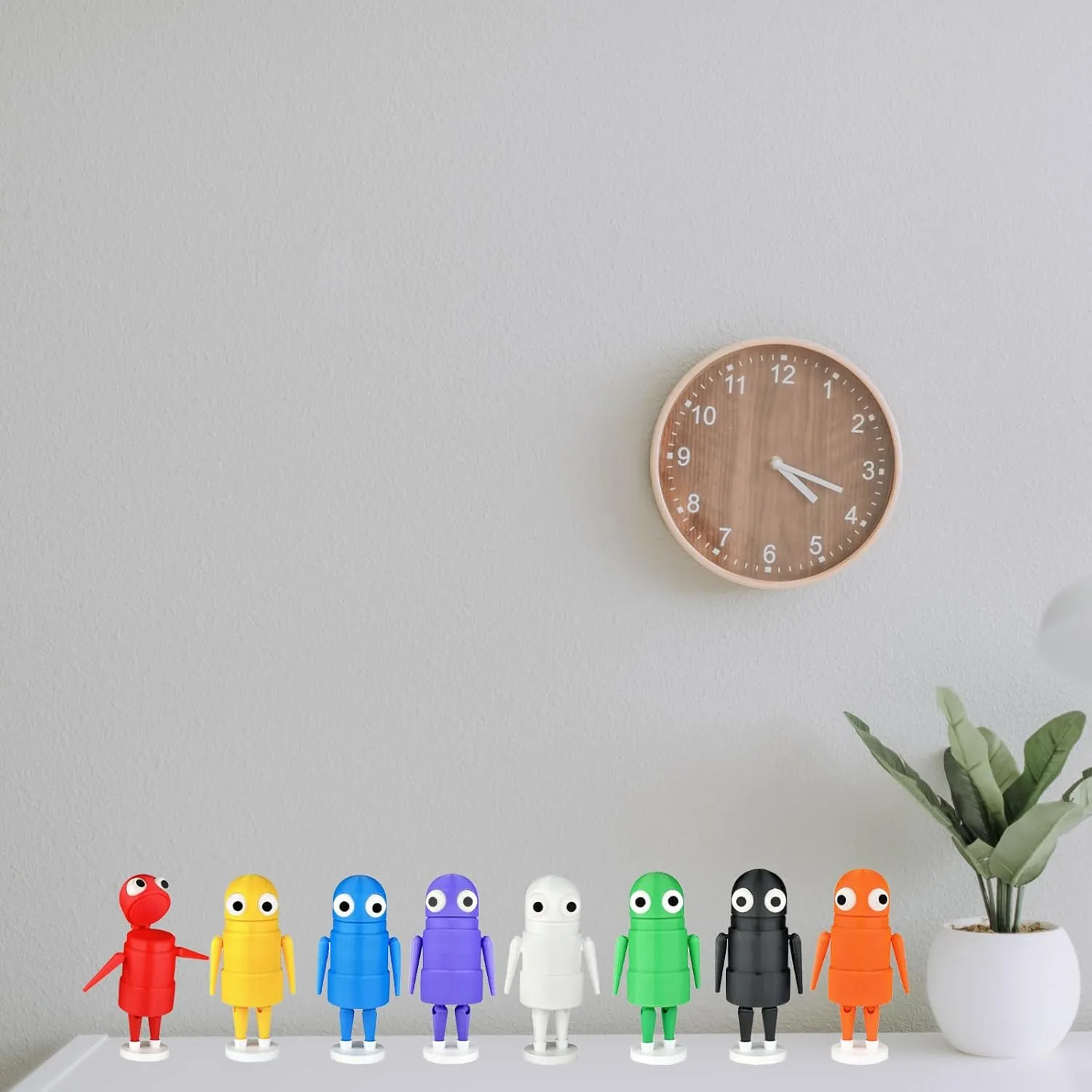 16PCS 3D Printed REPO Robot Character with Keychain REPO Posable Articulated Horror Game Collectible Model for Desktop Display - Gift for Fans Friends & Family