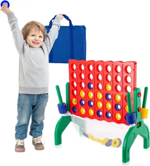 1.9 Feet Giant 4 in A Row Game, Large 4-to-Score Connect Game Set for Kids and Adults Yard/Lawn/Camping/Beach Outdoor Games, Indoor Family Kids Friends Party Game