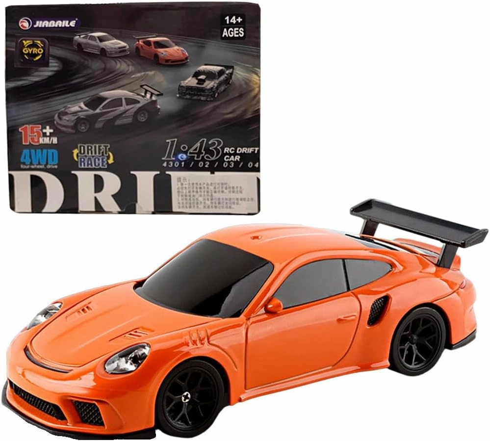 1/43 RC Drift Car for Adults, 2.4G Remote Control Drift Car Mini RC Car RC Racing Car, RC Sport Car RC Racing Drift Car RC Electric Car with Lights, RC Vehicle Gift -Gyro RTR