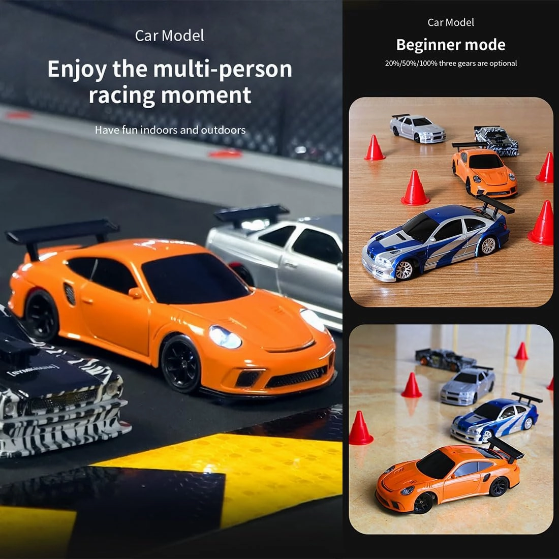 1/43 RC Drift Car for Adults, 2.4G Remote Control Drift Car Mini RC Car RC Racing Car, RC Sport Car RC Racing Drift Car RC Electric Car with Lights, RC Vehicle Gift -Gyro RTR