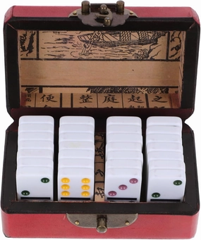 1 Set Retro Domino Game with Storage Box Compact and Portable Interaction Made of and for Parties and Fun Educational Plaything