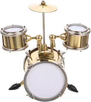 1Set Miniature Musical Instrument for Tiny Drum and Xylophone Handmade Decor for Present for Birthdays and Holidays Lightweight Portable