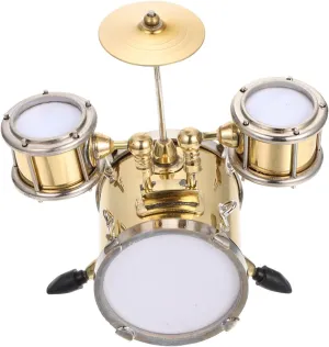 1set Miniature Musical Instrument Model Drum Decor for Boy Girl Fun Simulation Plaything for Birthdays and Home Decoration