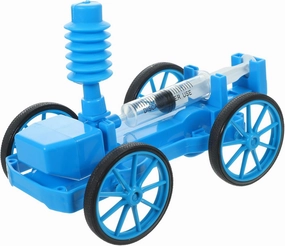 1Set Creative Air Powered Car Educational Science Experiment for Engaging Stem Plaything Black and Red for Kindergarten and School Activities