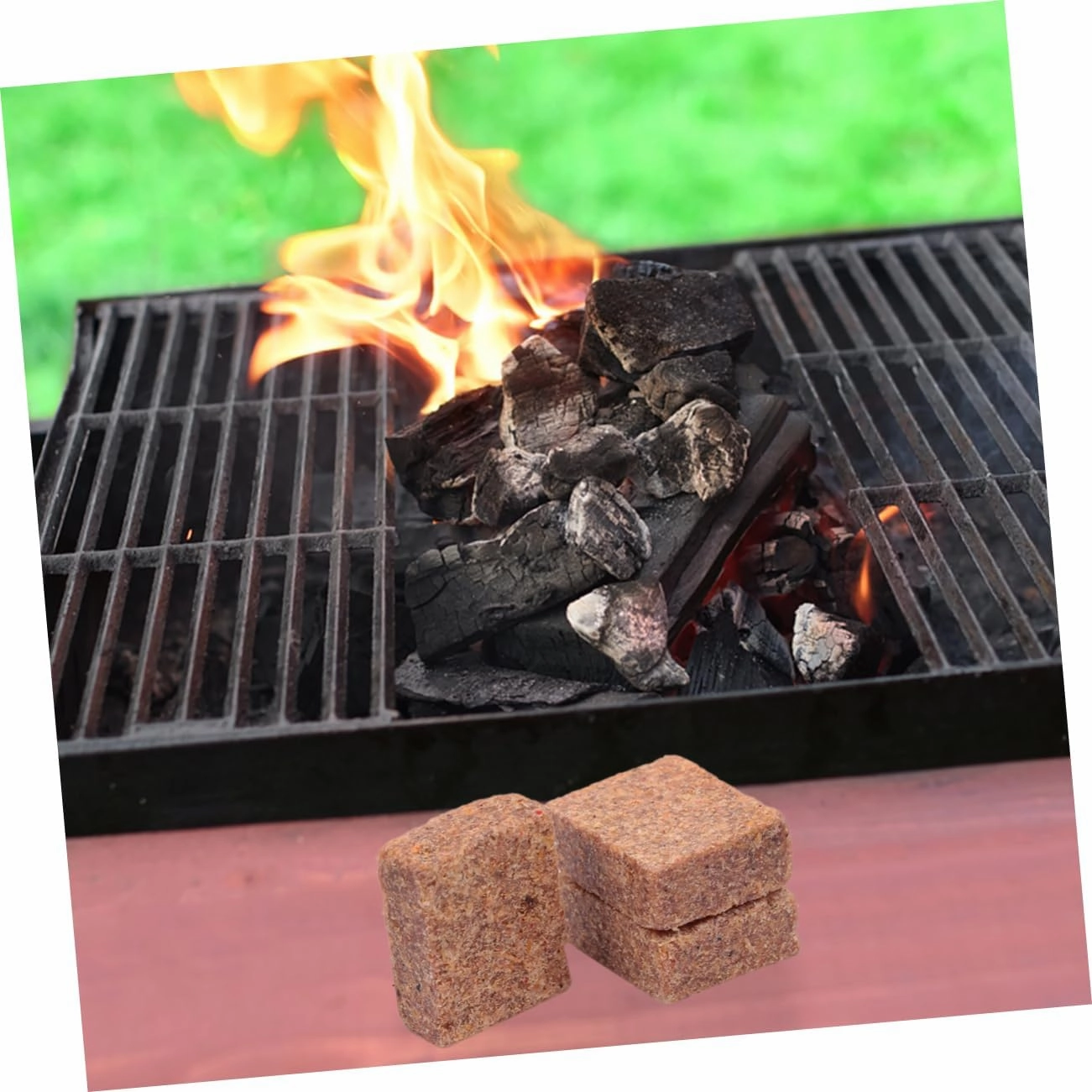 1set Outdoor Combustion Supporting Blocks for Easy Campfire Lighting Lightweight Secure Burning Blocks for Camping Bbqs and Outdoor Cooking 50pcs