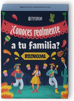1step2dream Spanish Family Card Games | Fun Board Game for Family | Mexican Games | Bilingual Conversation Starter for Party