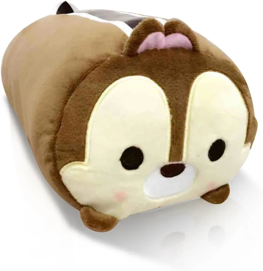 2 Pcs Set Chip and Dale Plush Travel Pillow Stackable Long Cushion for Long Flight car Ride Cruise