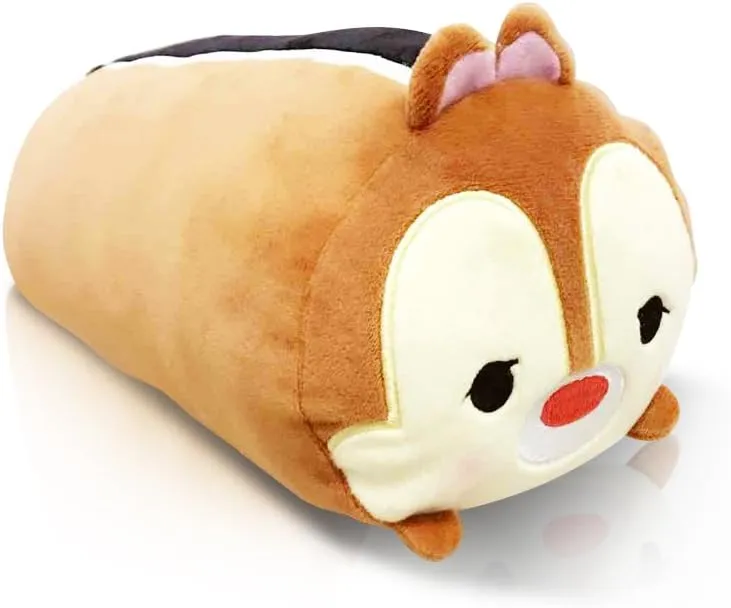 2 Pcs Set Chip and Dale Plush Travel Pillow Stackable Long Cushion for Long Flight car Ride Cruise