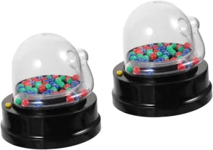 2 Sets Electric Machine Jackpot Machine Mini Lotto Games Machine Cage Game with Balls Bingo Tumbler with Balls Fortunate Picker Number Kids Bingo Portable Ball Machine Pp