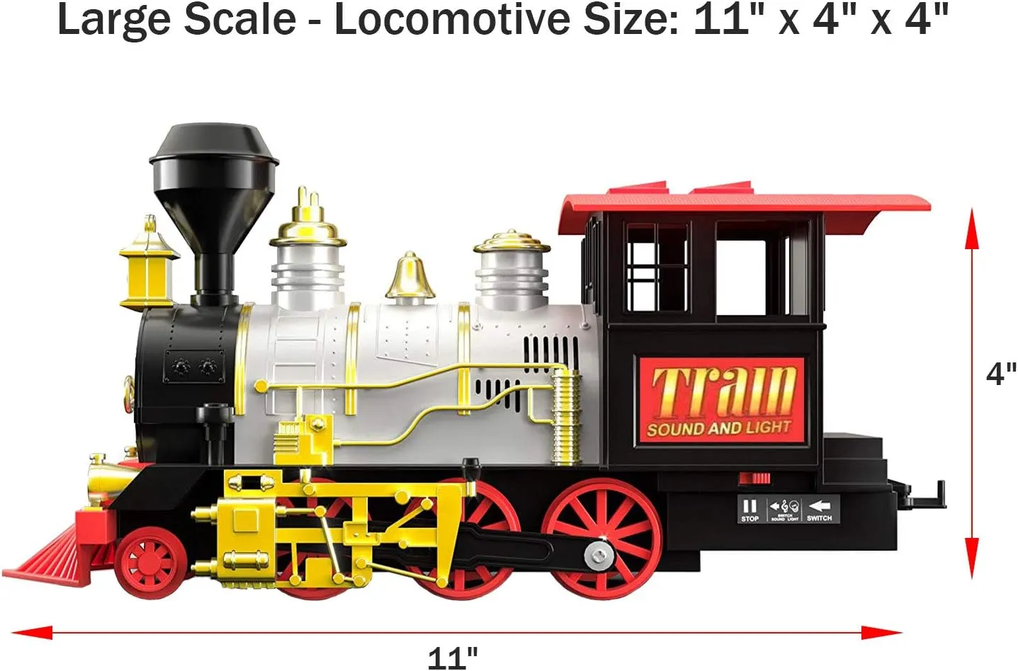 20 PCS Train Set Kids Railway Locomotive Steam Engine Toy Smoke, Light, Sound, Train and Carriage Play Set