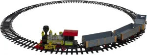20-Piece Battery Operated Red and Gold Animated Classic Christmas Train Set with Sound