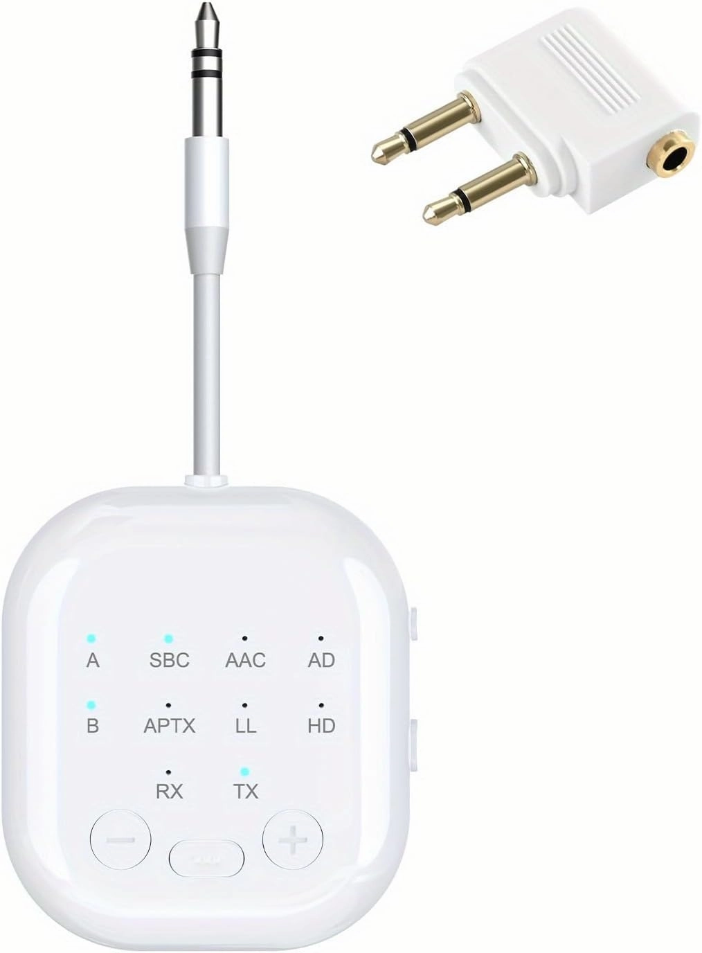 2024 Upgraded Pro Wireless Transmitter & Receiver | Dual Bluetooth 5.3 Adapter for Airplane, TV, PC, Switch, Car & Home Stereo | Dual AirPods Support | HD Audio, Long Battery Life
