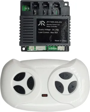 2.4G Bluetooth Remote Control and JR1746N-40A-24V Receiver Control Box Mother Board for Kids Powered Wheels Children Electric Ride On Cars Replacement Parts