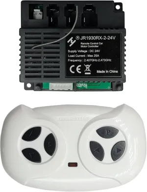 2.4G Bluetooth Remote Control and JR1930RX-2-24V Receiver Control Box Mother Board for Kids Powered Wheels Children Electric Ride On Car Replacement Parts