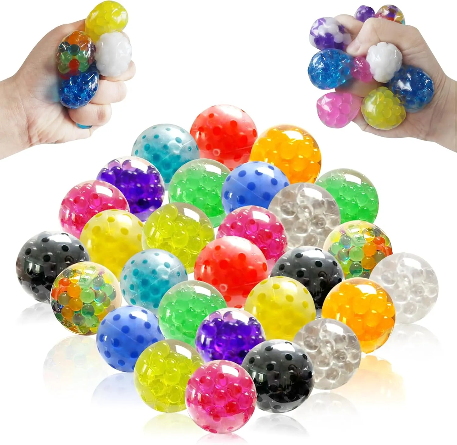 28PCS Colorful Taba Squishy Stress Balls Set for Adults| fufu Squishy FidgetToys |Alleviate Anxiety,Tension and Improve Focus|Squish Squeeze Balls for Adults|Fidget Classroom Prize Party Favors Toys