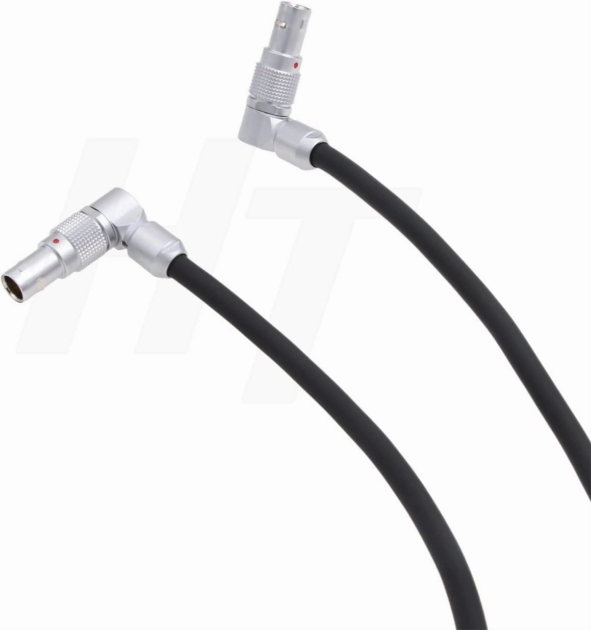 2 Pin Adjustable Right Angle 12V Power Cable for ARRI Alexa Camera to SmallHD Monitor Teradek Bolt Bond Preston MDR4 60cm
