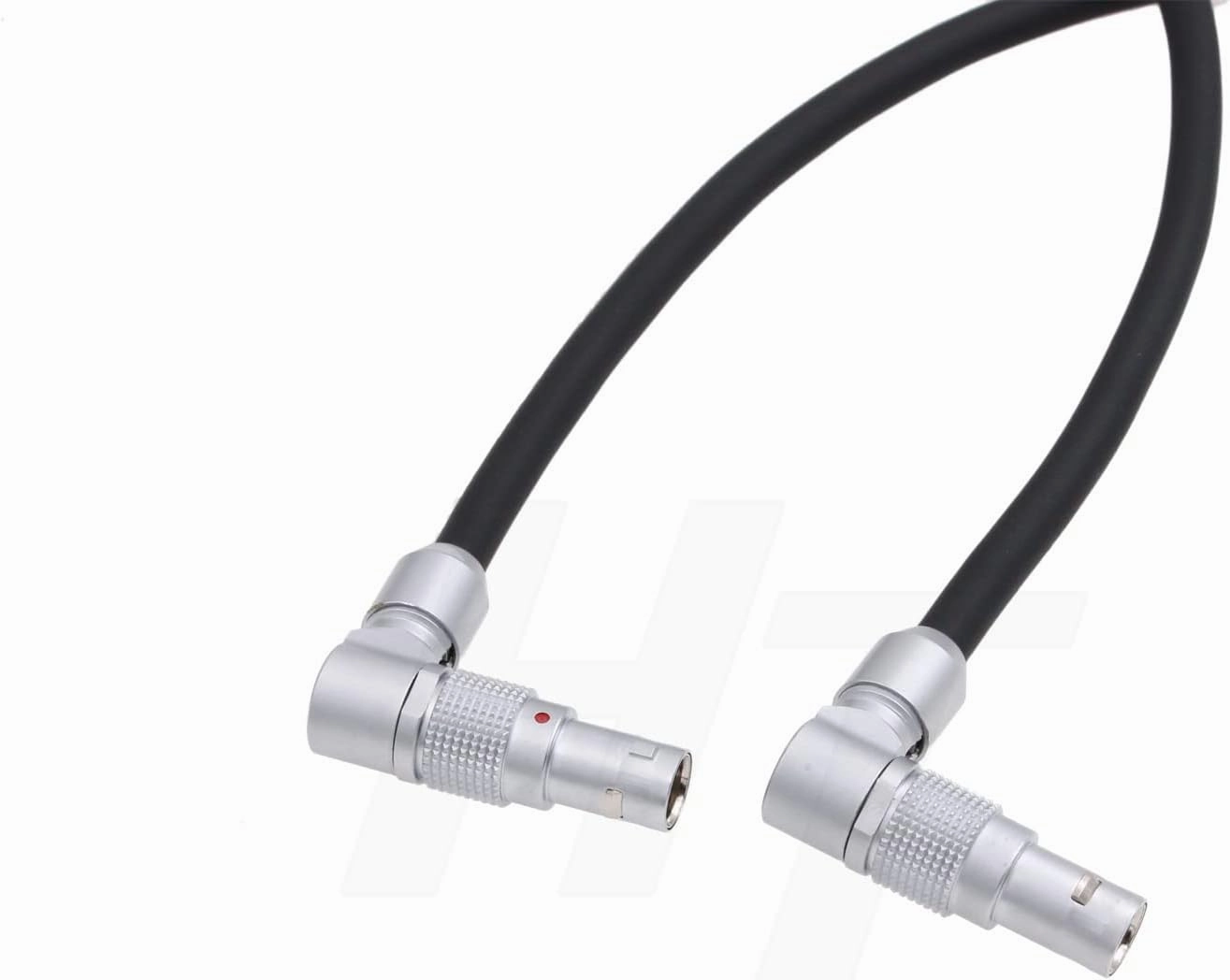2 Pin Adjustable Right Angle 12V Power Cable for ARRI Alexa Camera to SmallHD Monitor Teradek Bolt Bond Preston MDR4 60cm