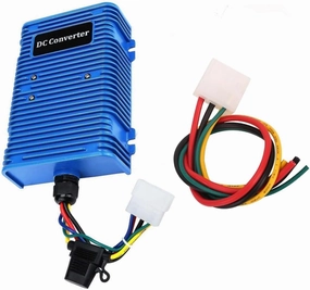 30 Amp DC Converter I Golf Cart Voltage Reducer Voltage Converter (36v/48v to 12v) with Dual Power Source Fits on Club Car E-Z-GO 360 Watt