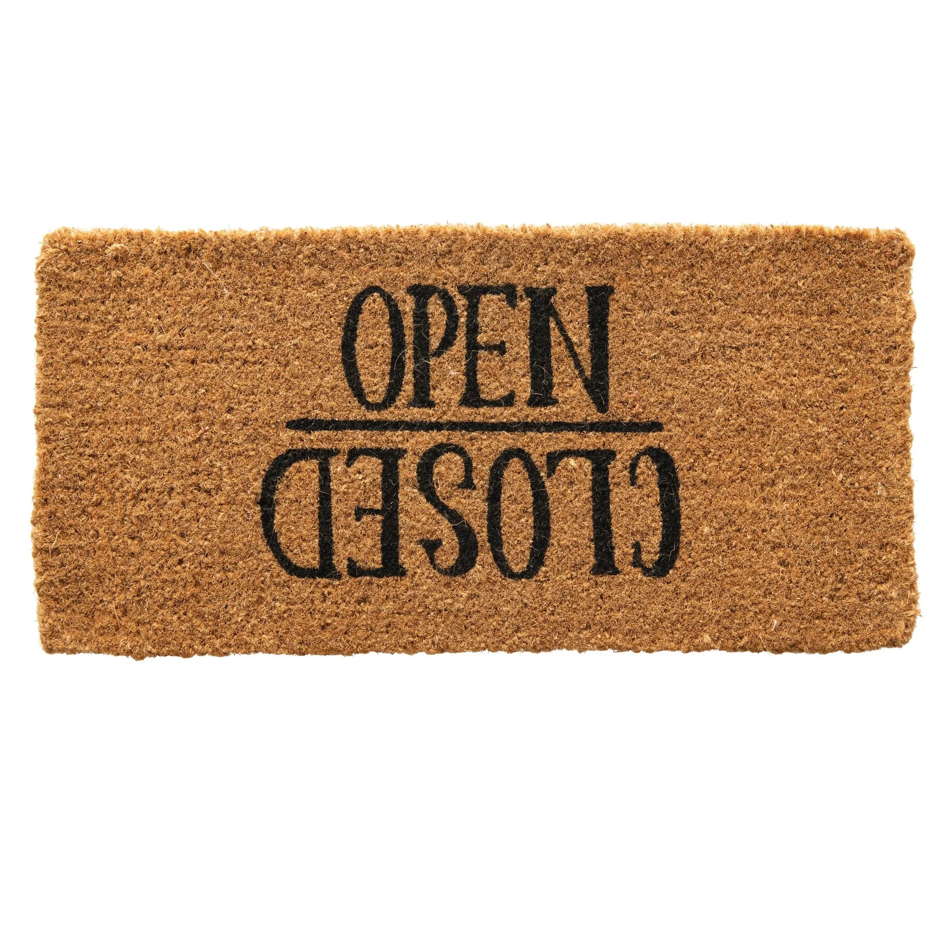 32"L x 16"W Natural Coir Open/Closed Natural Coir Doormat