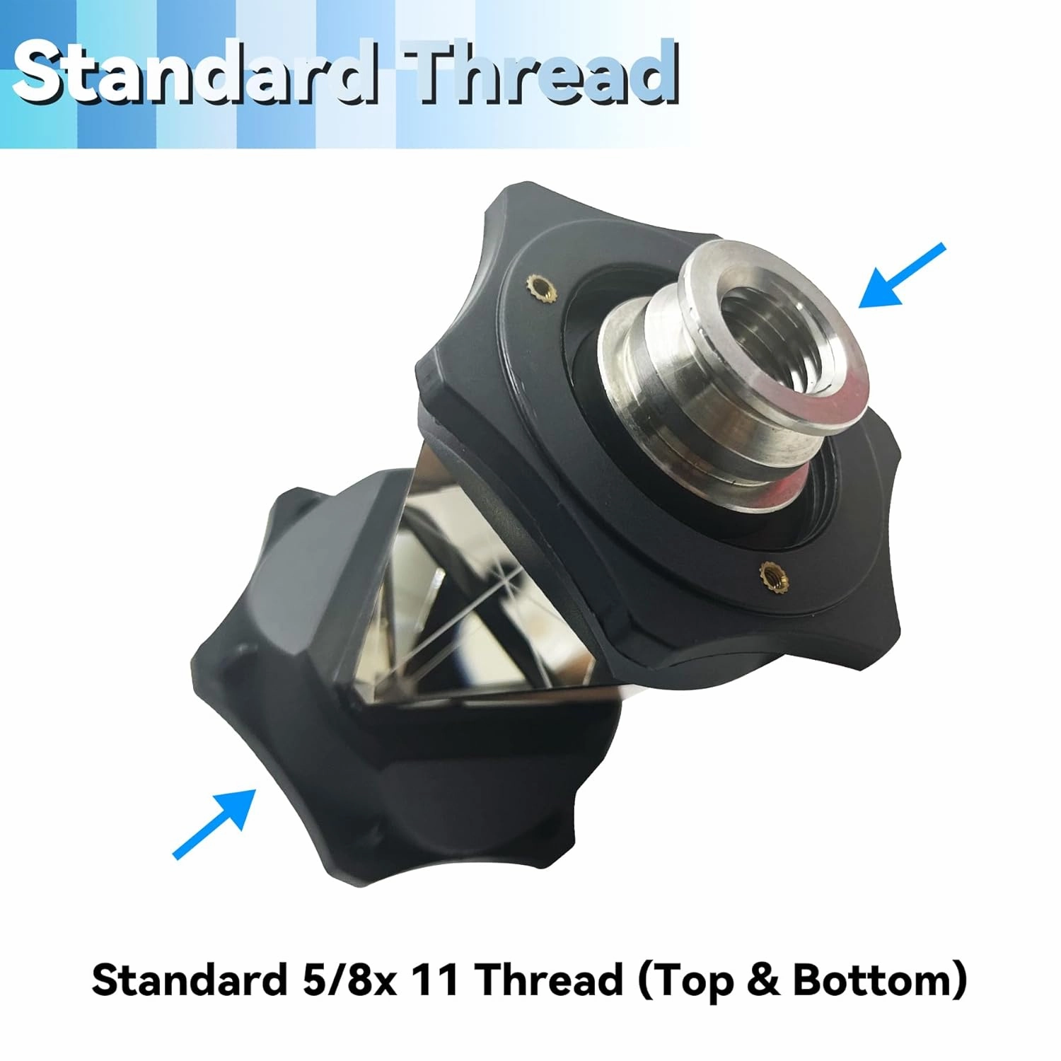 360 Degree Surveying Reflective Prism for Topcon & Sokkia Style Total Station with Standard 5/8"x11 Female Thread, ATP1 Prism Replacement (Silver Coated)