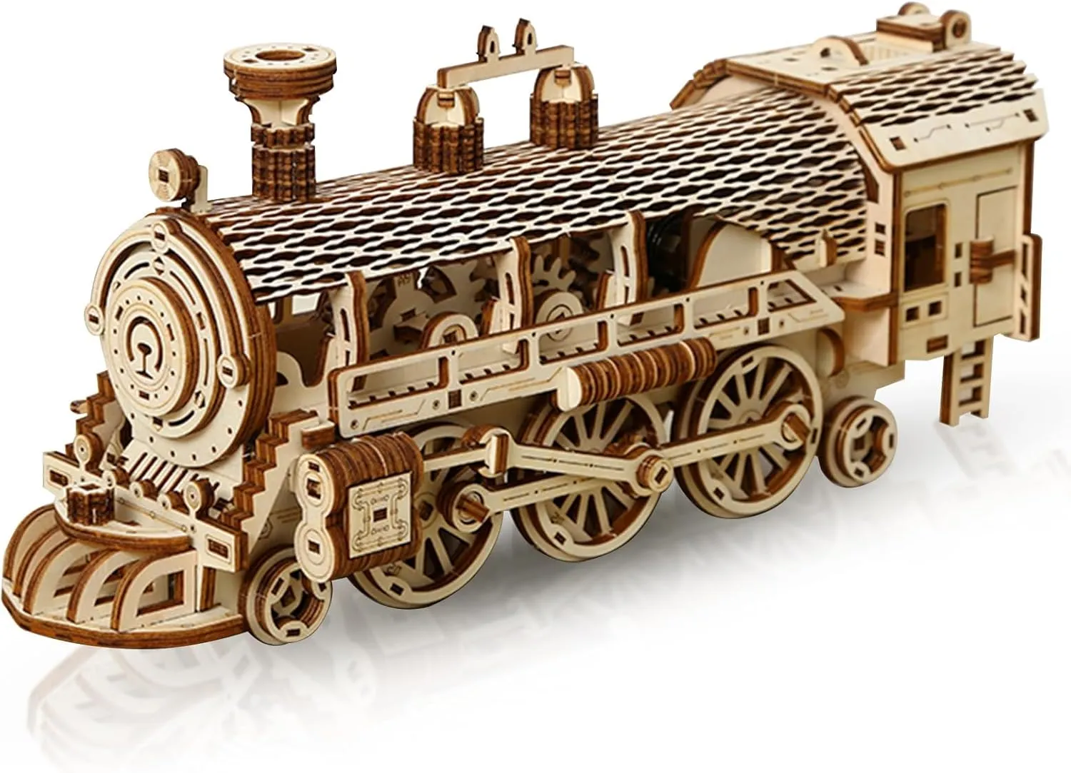 3D Wooden Puzzle for Adults, Mechanical Steam Trains Puzzle, DIY Vehicle Model Building Kit Handicraft Wood Craft Hobbies Toy, Birthday for Hobbyist 14  Family Women Men, 361 Pcs