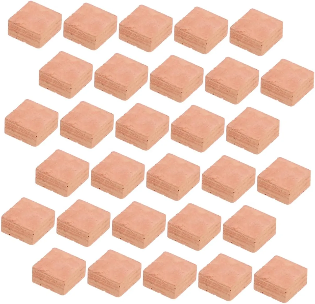 4sets Miniature Bricks Square Shape Faux Model for DIY Micro Landscaping for Creative Crafts and Architectural Projects Present for Friends 40pcs*4